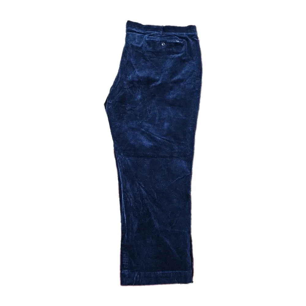 Polo Ralph Lauren Navy Blue Corduroy Pants Classic Fit Mens 50B x 30